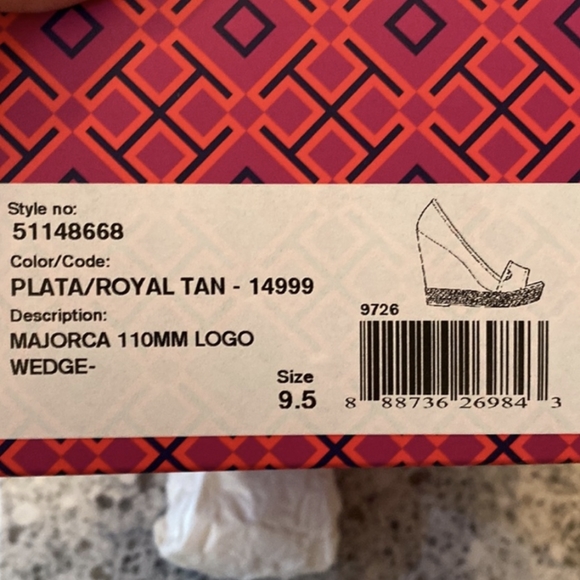 Tory Burch Espadrille Wedges Peep Toe EU Size 40 (US 9.5) Majorca #5… - Picture 10 of 10